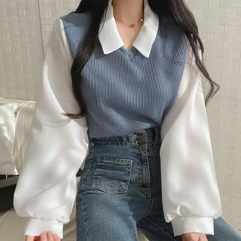 Polo Collar Blouse