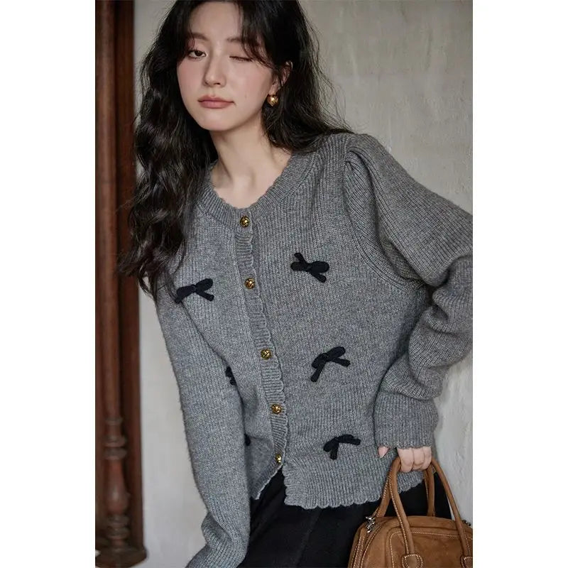 Bow Knit Cardigan