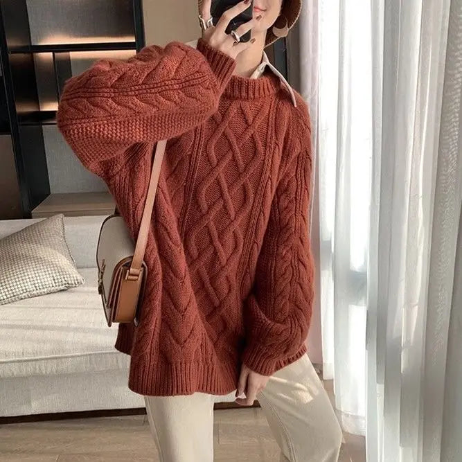 Turtle Neck Sweater – Basic Solid Knit Pullover