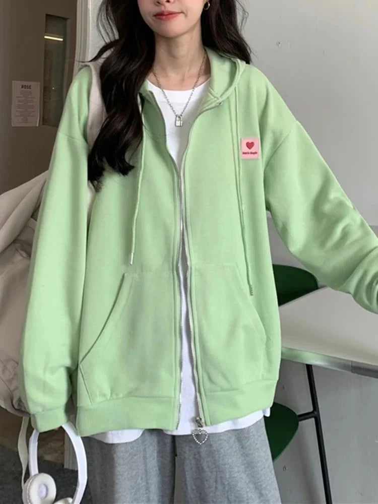 Embroidered Hoodie – Zip-Up Streetwear Top