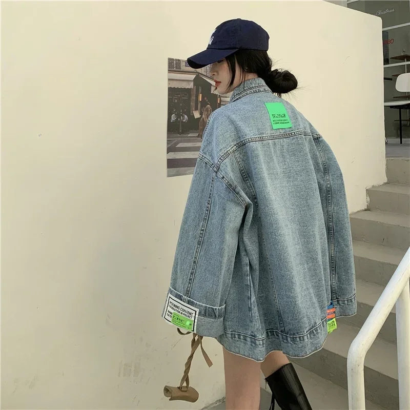 Oversized Denim Jacket – Casual Loose Fit