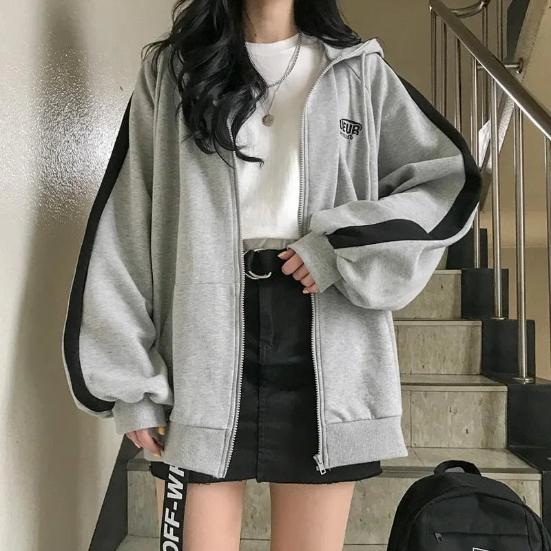 Thick Zip Hoodie – Loose Fit Sweatshirt Jacket