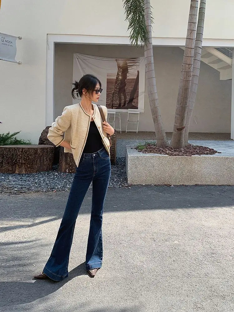 O-Neck Long Jacket – Minimal Autumn Style