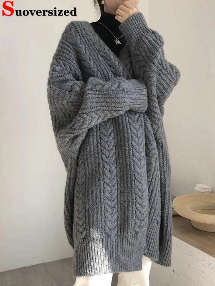 Hollow Knit Cardigan – Loose Gilet Style
