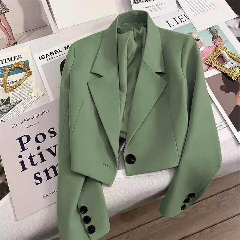 One-Button Blazer – Long Sleeve Minimalist Fit