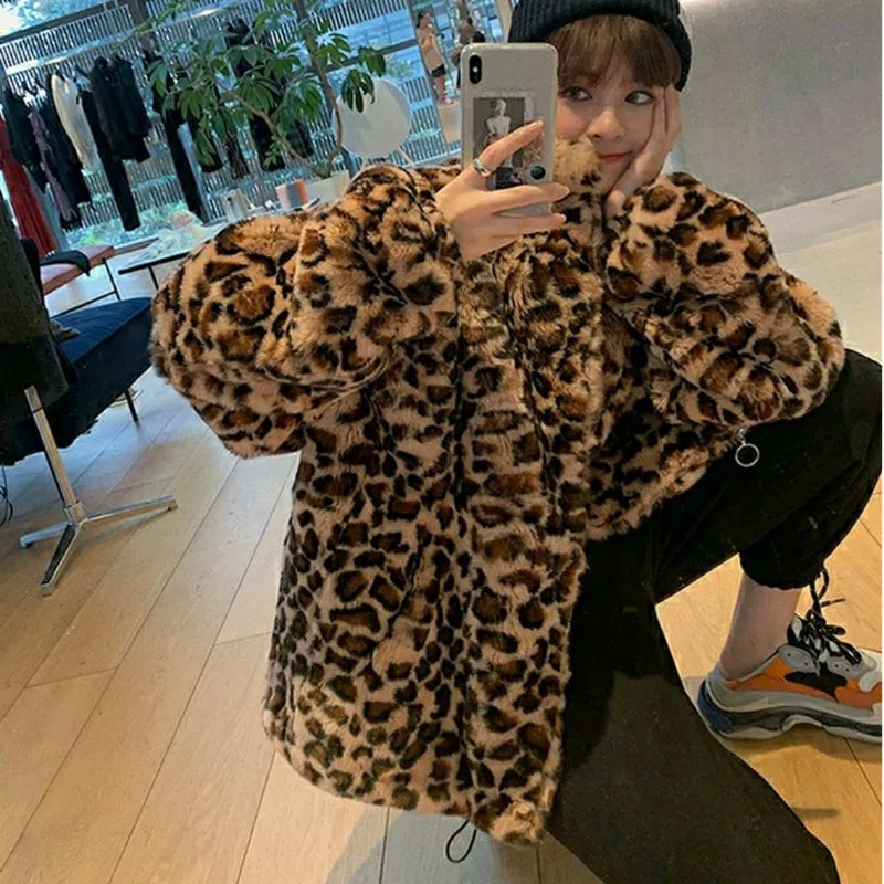Leopard Faux Fur Jacket – Warm & Bold