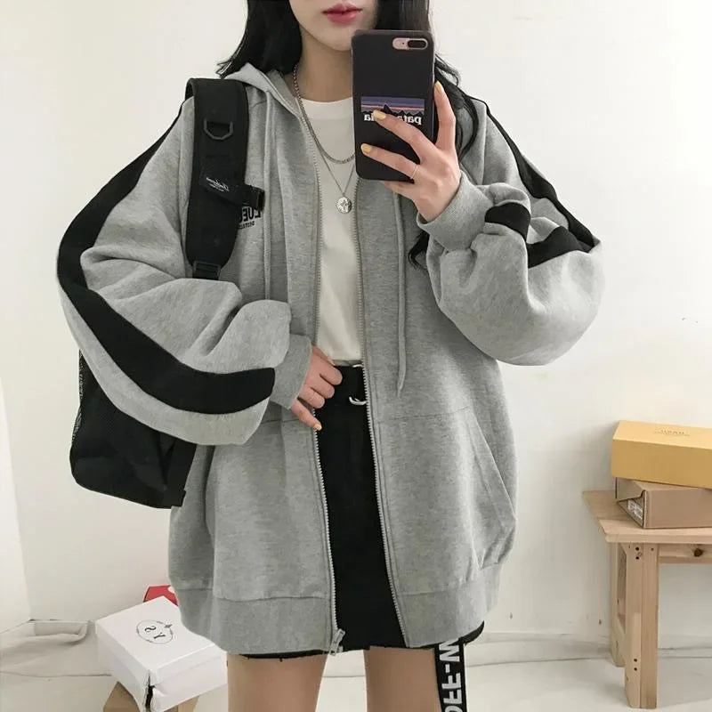 Thick Zip Hoodie – Loose Fit Sweatshirt Jacket