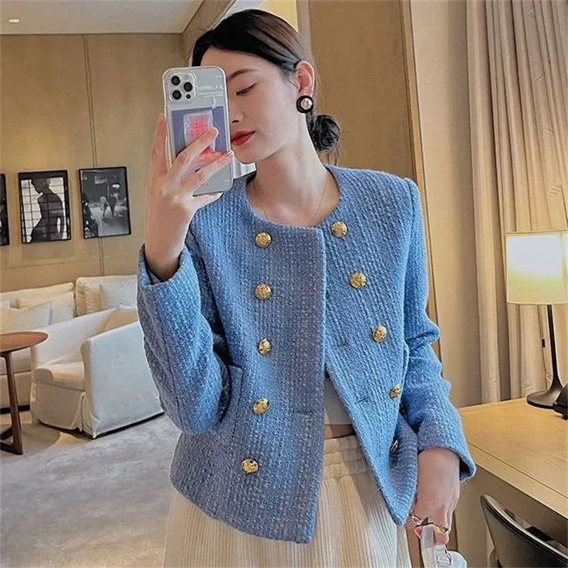 French Style Short Blazer – Slim Fit & High-End