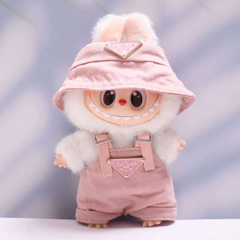 Labubu Doll Outfit (17cm) – Luxury Hat & Clothes Set