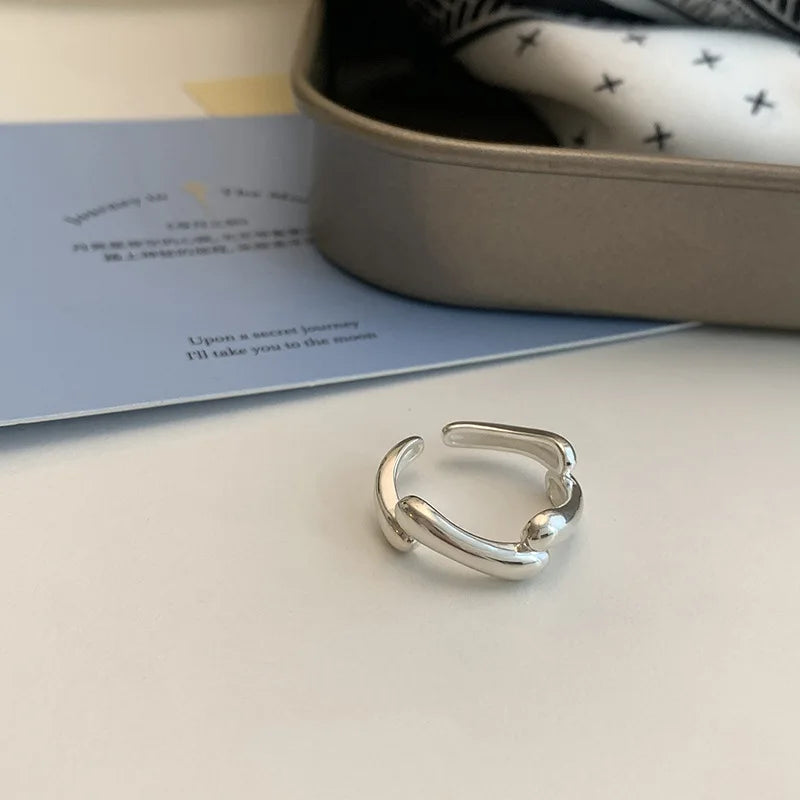 925 Silver Cross Hollow Finger Ring – Creative