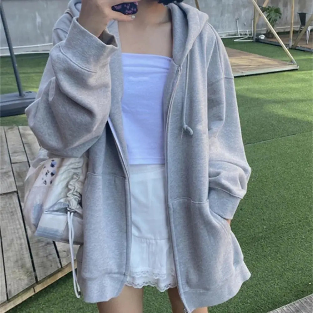 Oversized Hoodie Sweatshirt – Solid & Comfy
