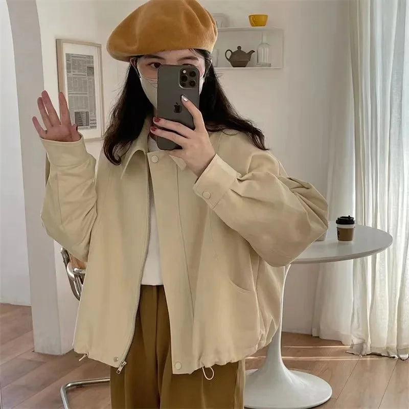 Polo Drawstring Jacket – Loose & Simple