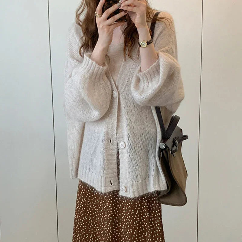 Loose Long Knit Cardigan – Casual Autumn Sweater