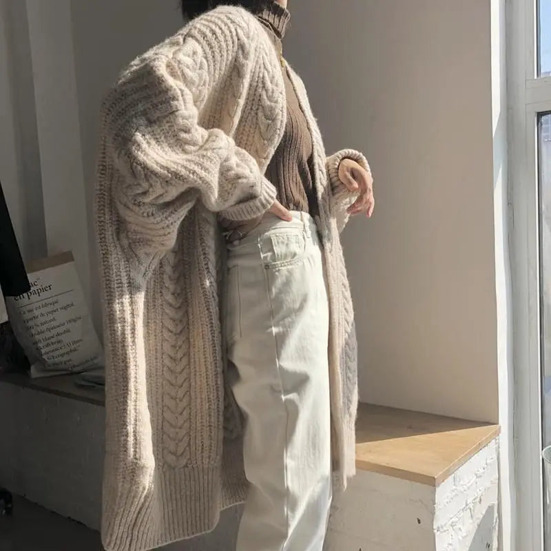 Hollow Knit Cardigan – Loose Gilet Style
