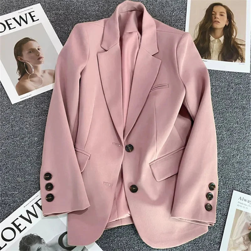 Stripe Blazer Jacket – Casual Office Style