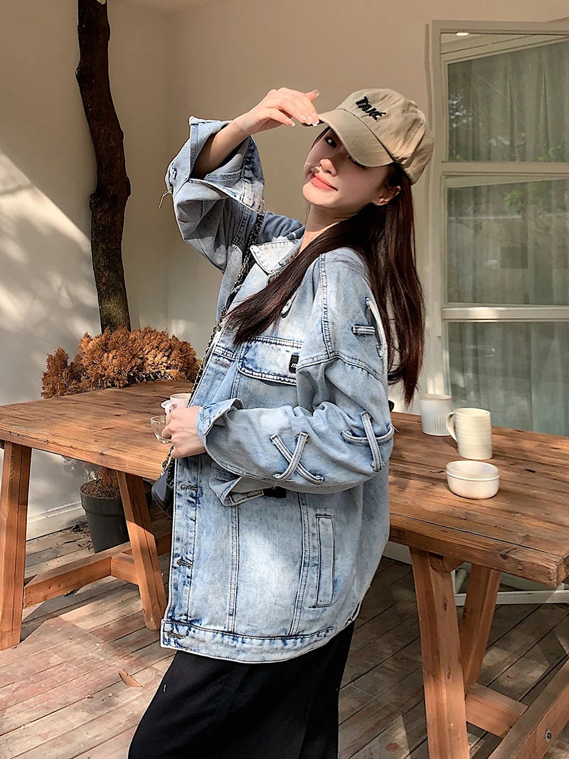 Loose Denim Jacket – Oversized Spring Couple Style