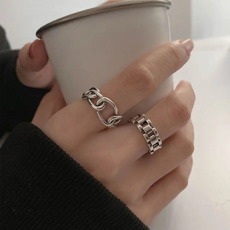 925 Silver Cross Hollow Finger Ring – Creative