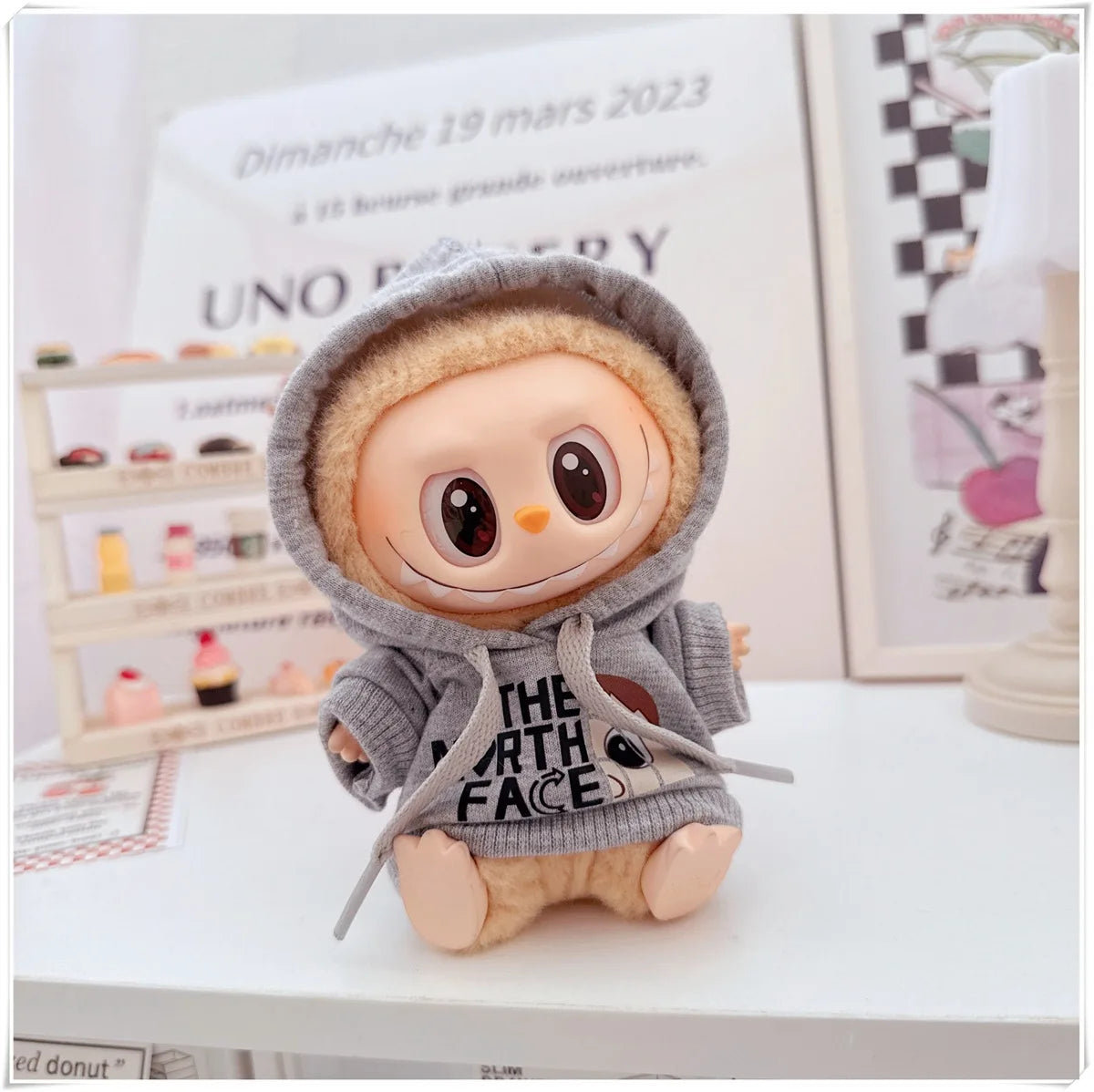 Labubu Doll Clothes (15/17cm) – Hoodie & Pants Set