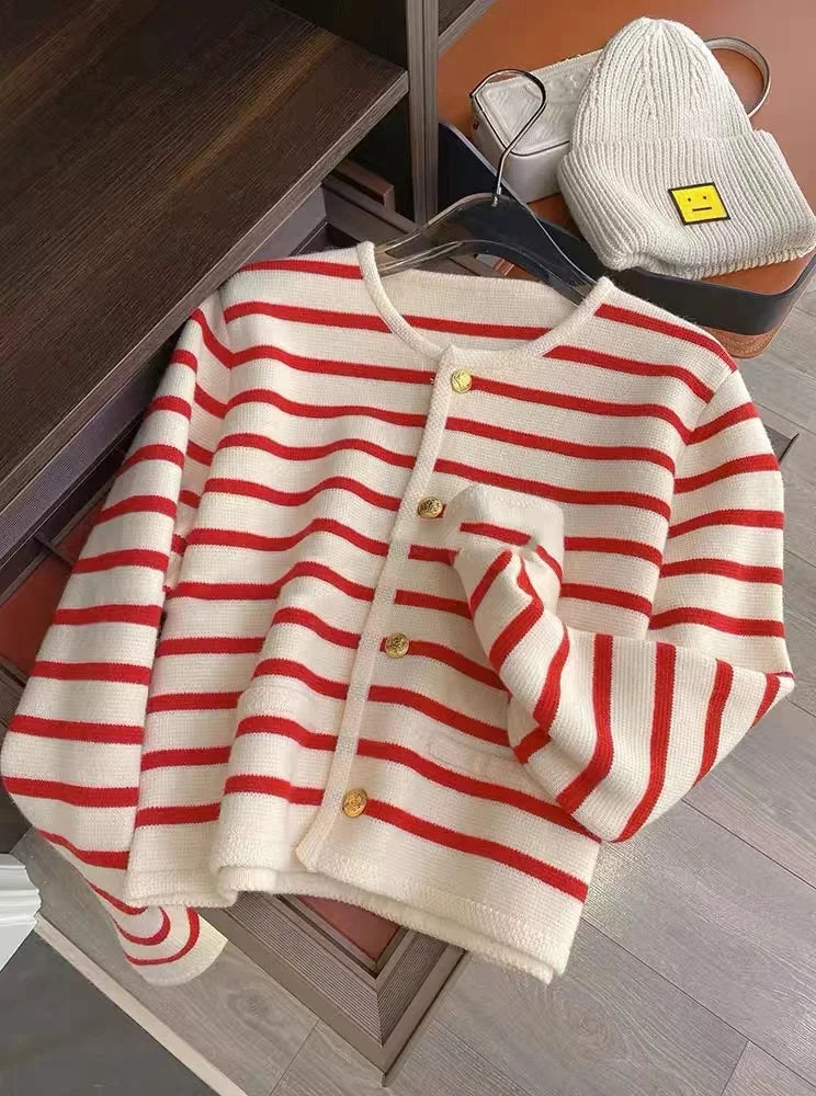 Striped Knit Cardigan – Spring Casual Vibe