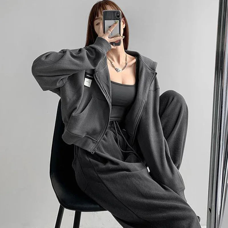 Cropped Hoodie – Zip Sweatshirt Jacket
