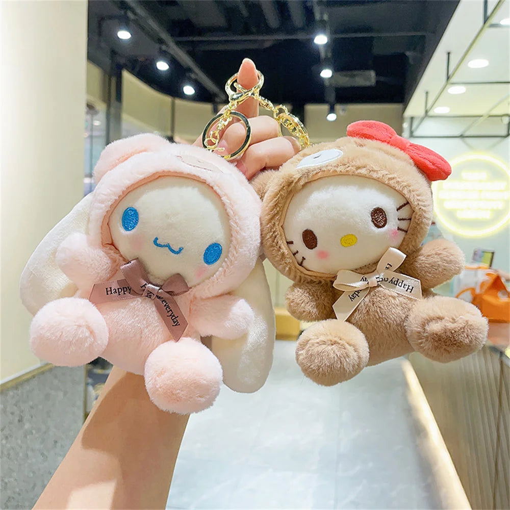 Sanrio Kuromi Plush Keychain – Cute Figure Bag/Car Pendant