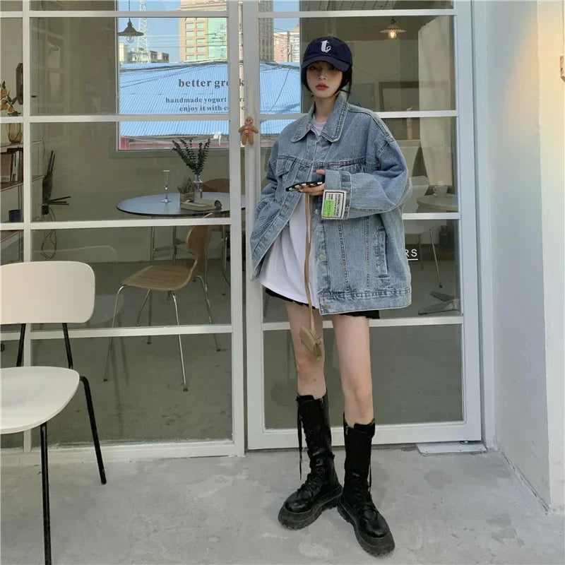 Oversized Denim Jacket – Casual Loose Fit