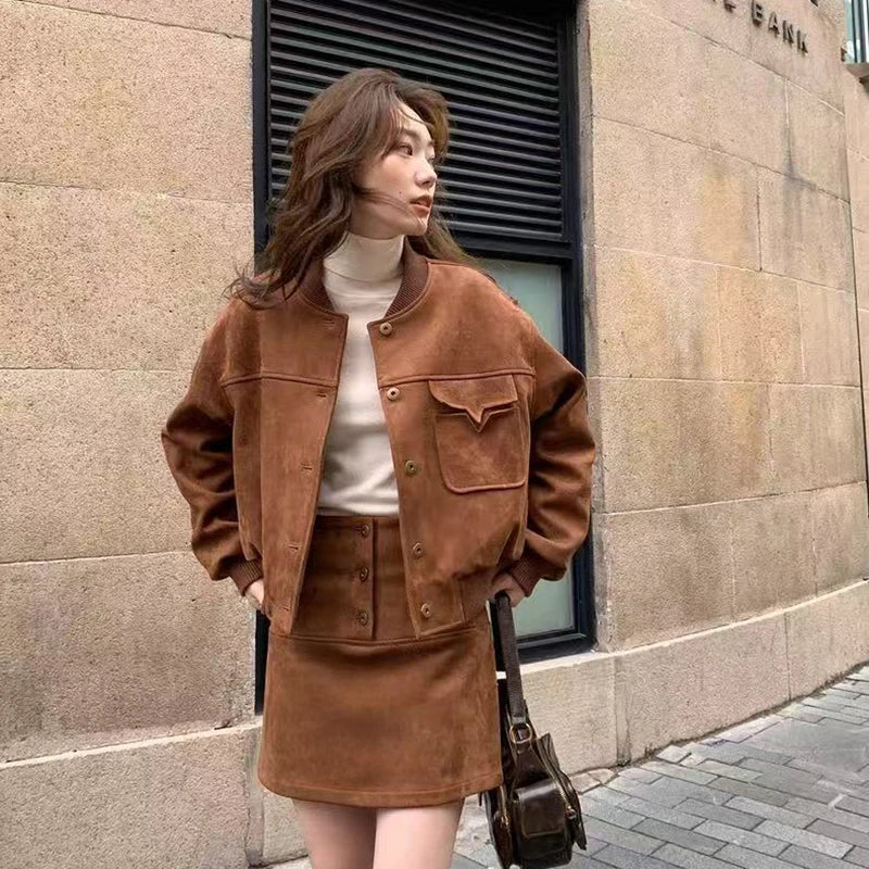 Suede Cropped Jacket
