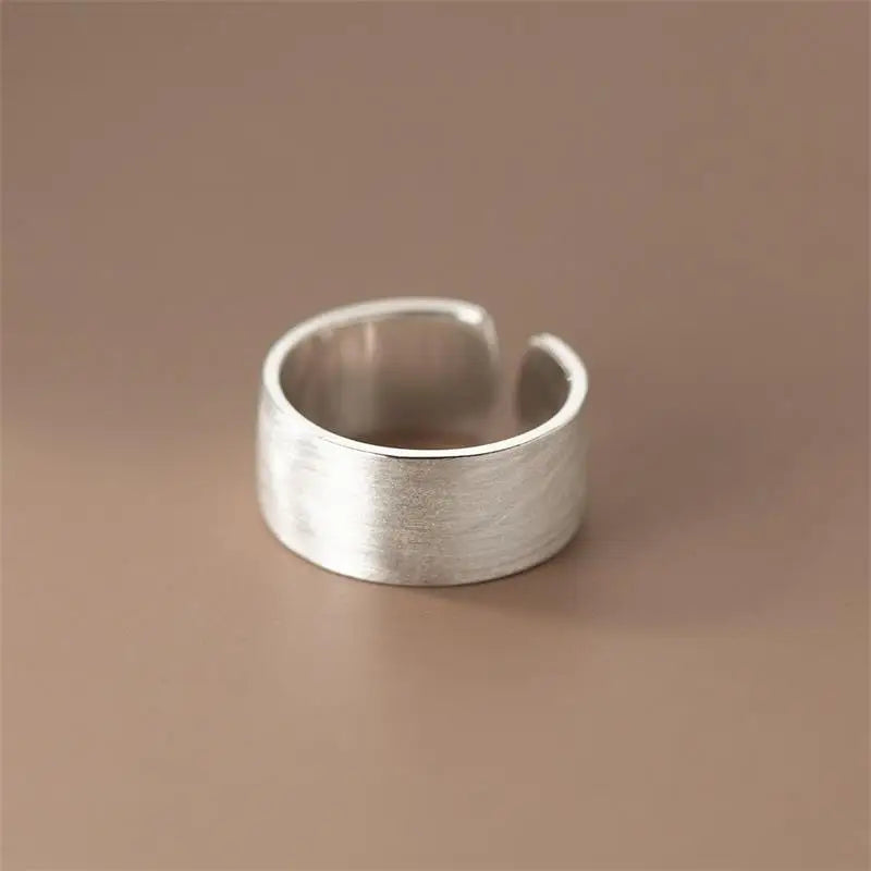 925 Silver Open Cuff Ring – Korean Fashion