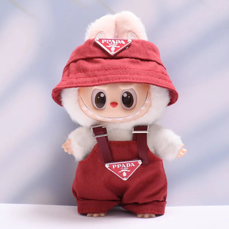 Labubu Doll Outfit (17cm) – Luxury Hat & Clothes Set