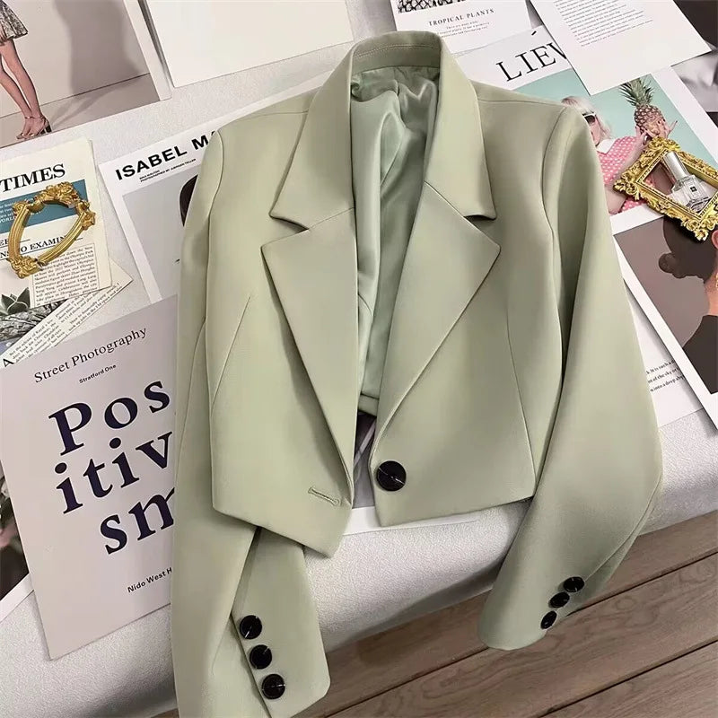 One-Button Blazer – Long Sleeve Minimalist Fit