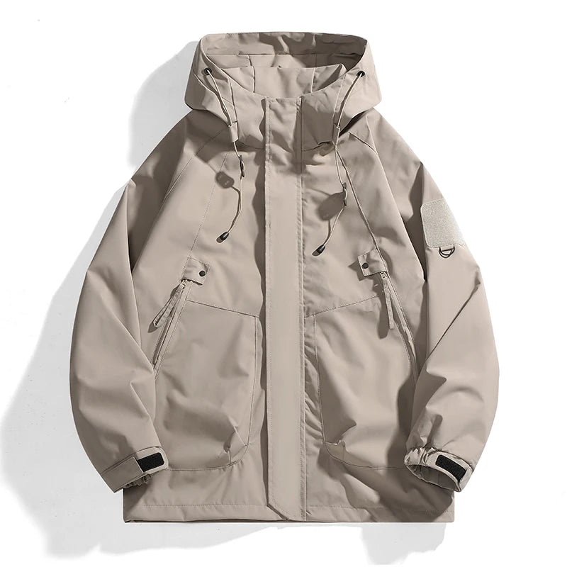 Windproof Bomber Jacket – Loose Fit Cargo Style