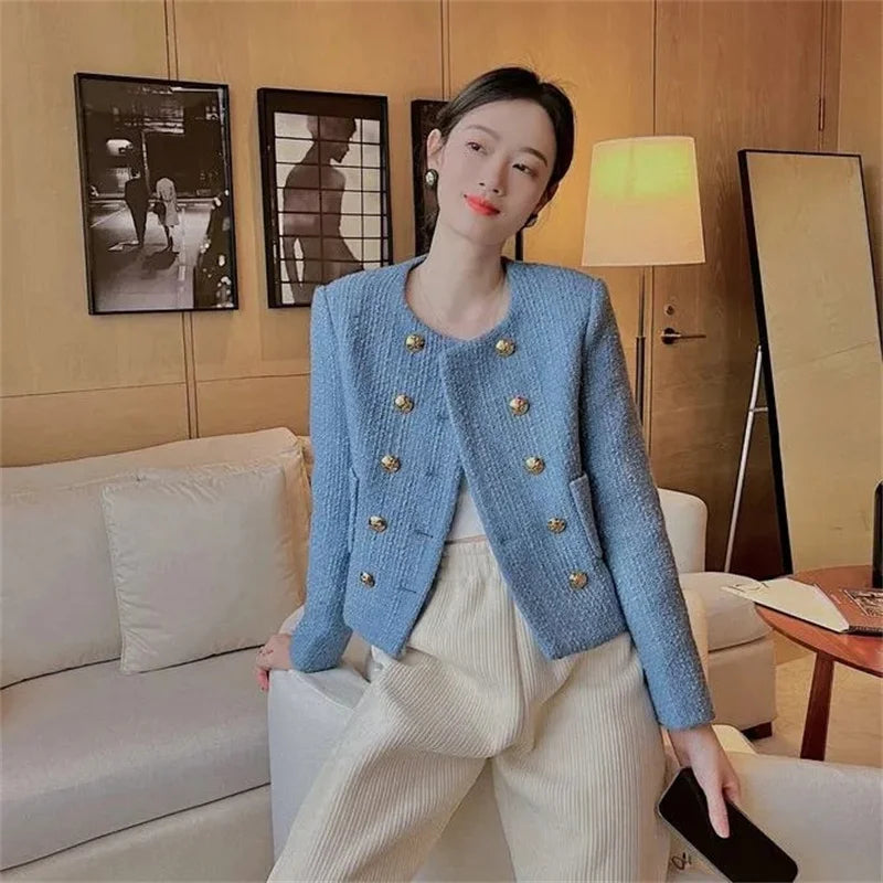 French Style Short Blazer – Slim Fit & High-End