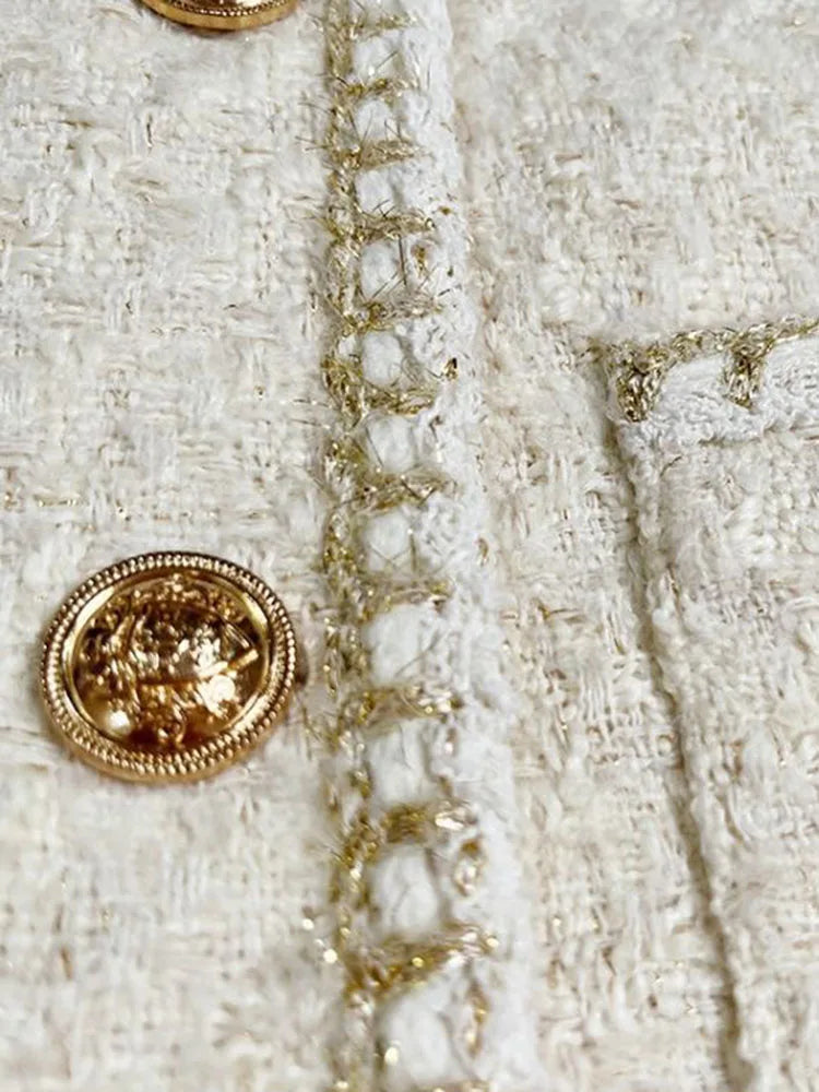 White Tweed Jacket – Chic & Sweet