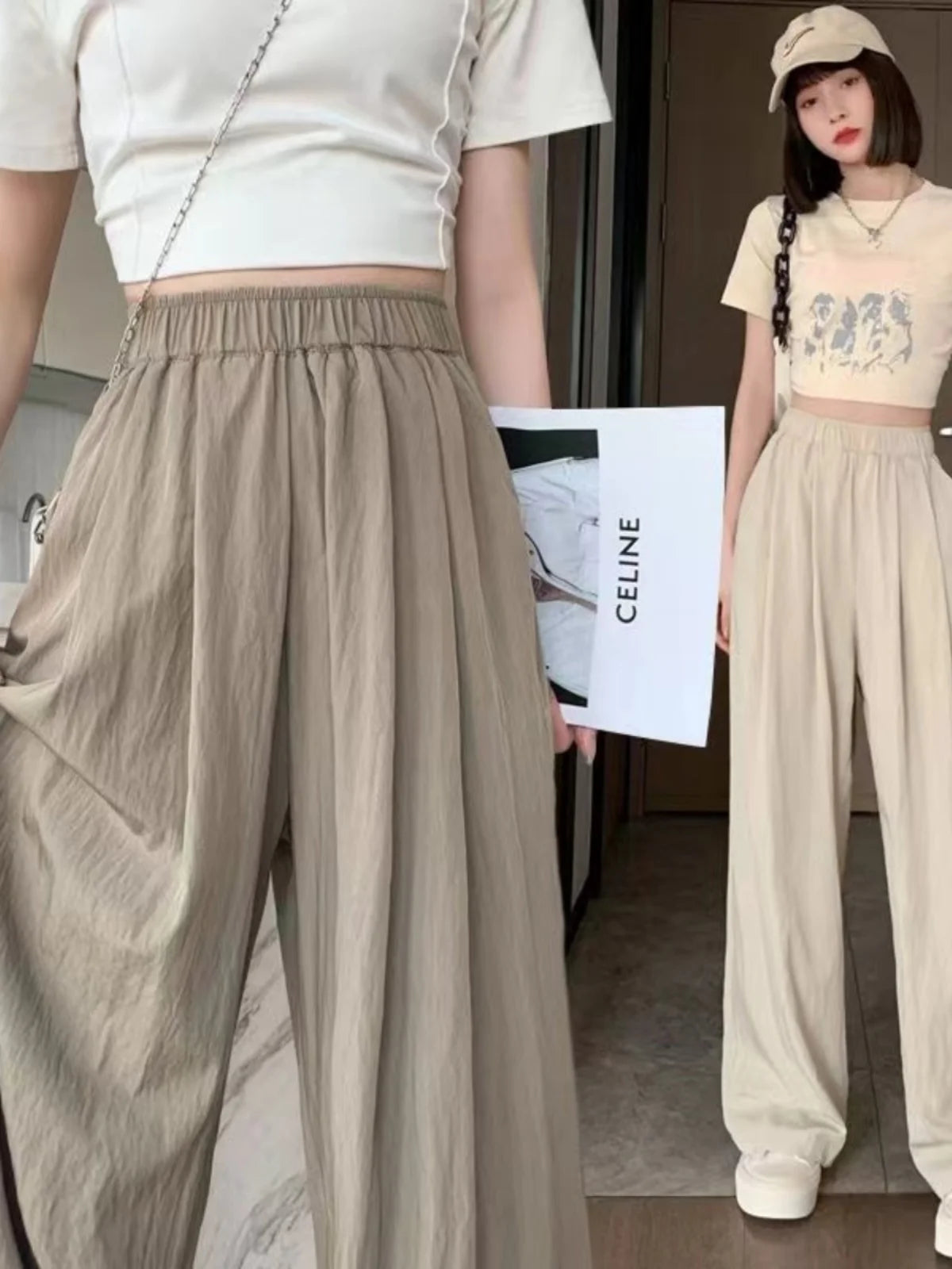 Wide Leg Cotton Pants – Loose Comfortable Long Trousers