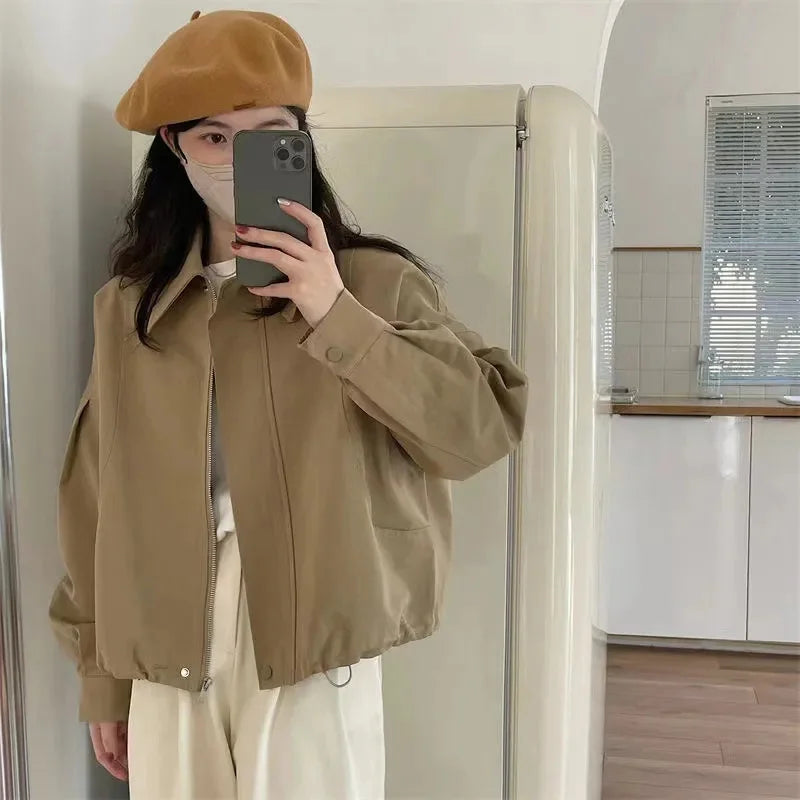 Polo Drawstring Jacket – Loose & Simple
