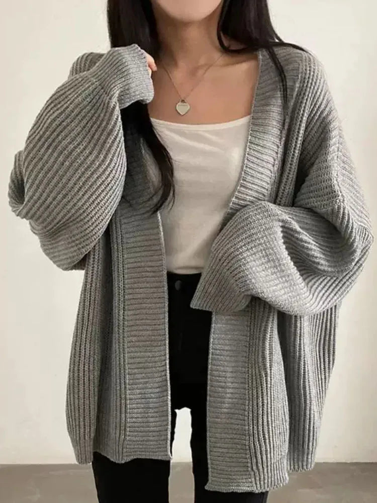 Oversized Knit Cardigan – Lazy Wind Vintage Look