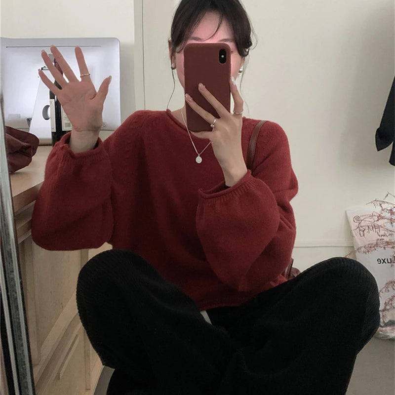 Cartoon Logo O-Neck Sweater — Casual Jumper