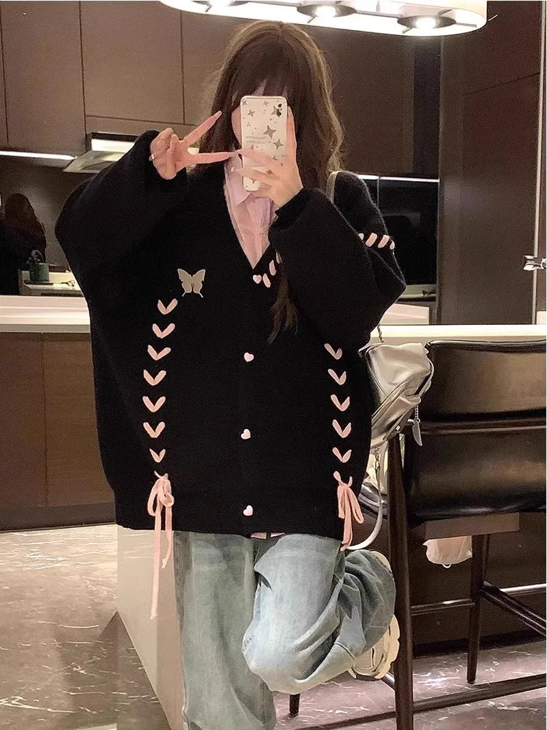Apricot Cropped Knit Cardigan