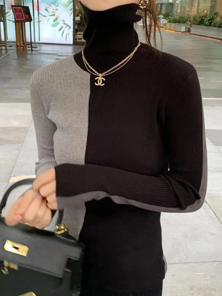 Basic Turtleneck Knit Sweater – Slim Fit