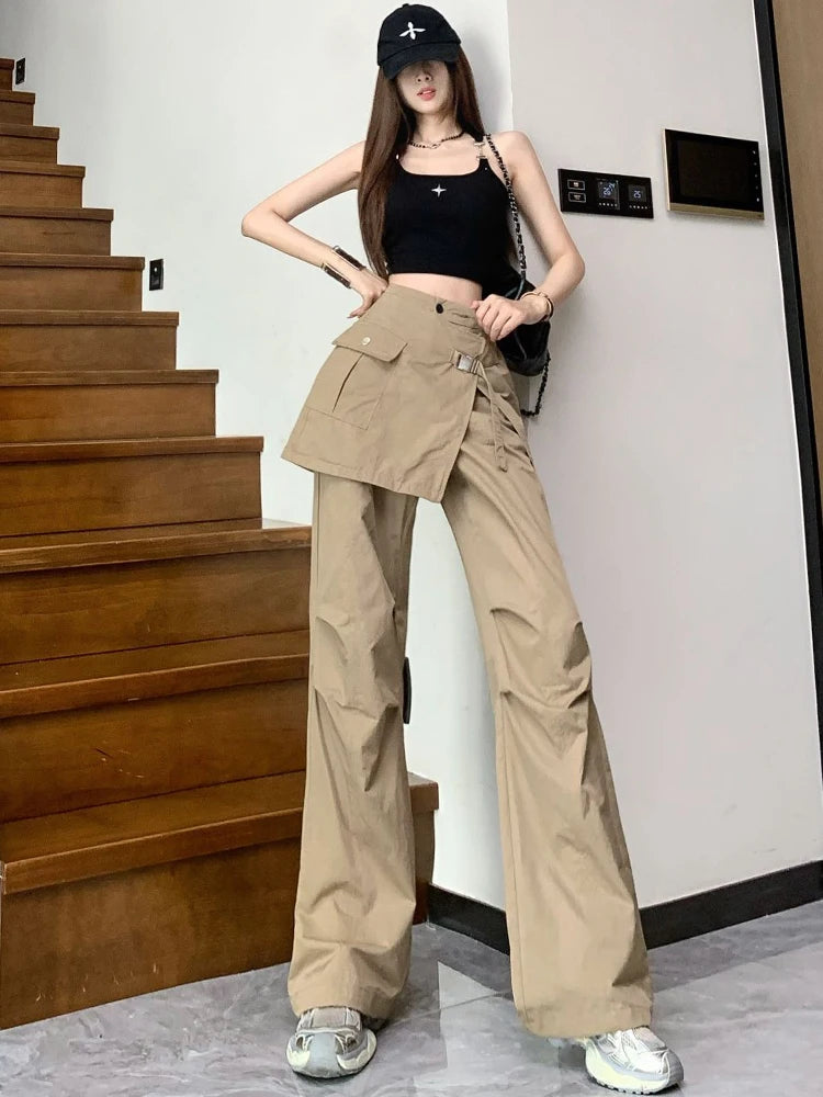 High Waist Irregular Wide Leg Pants – Straight Fashion Trousers