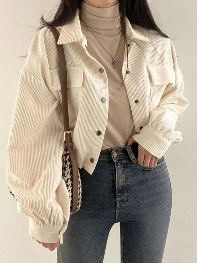 Vintage Corduroy Cropped Jacket