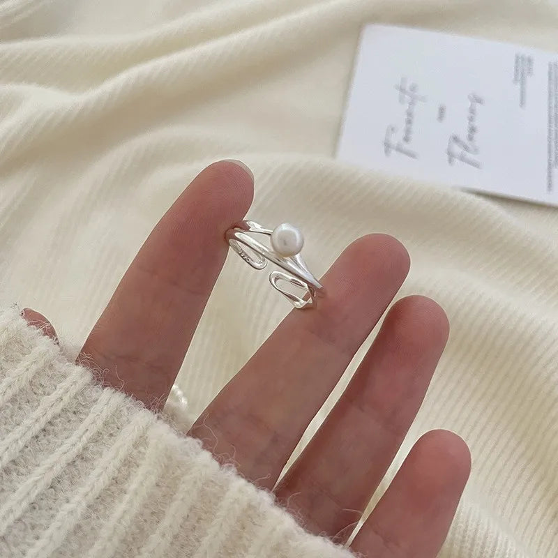 925 Silver Cross Hollow Finger Ring – Creative