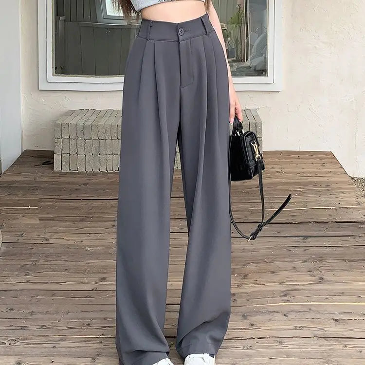 Elegant Wide Leg Pants – High Waist Office Slacks
