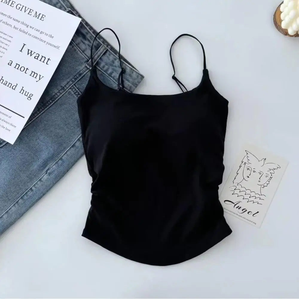 Sling Tank Crop Top – Black & White Essentials