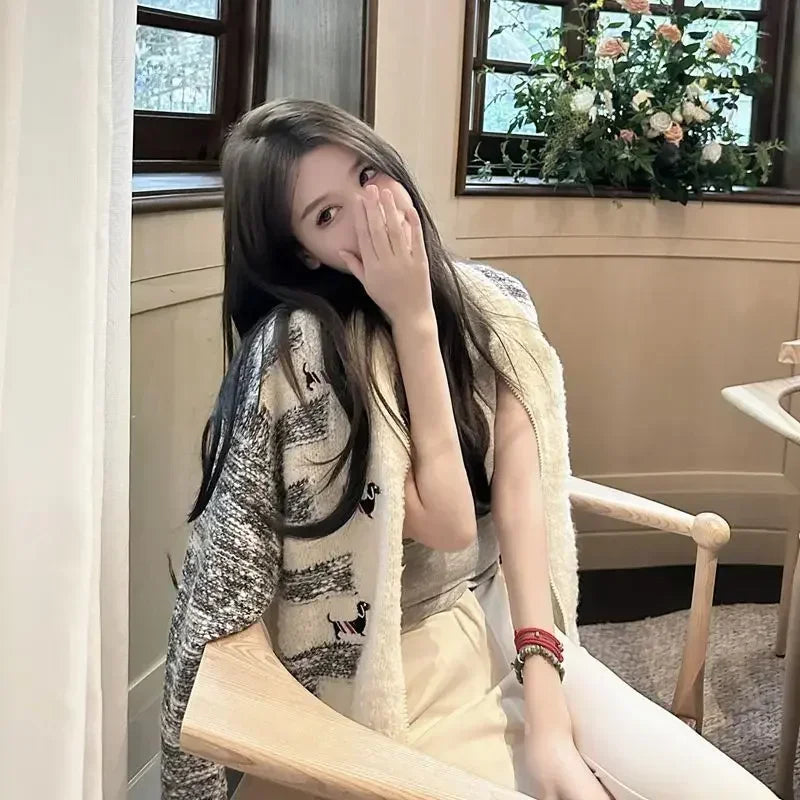 Knit Round Cardigan – Casual Spring Sweater