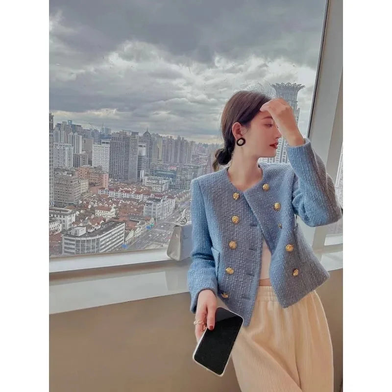 French Style Short Blazer – Slim Fit & High-End