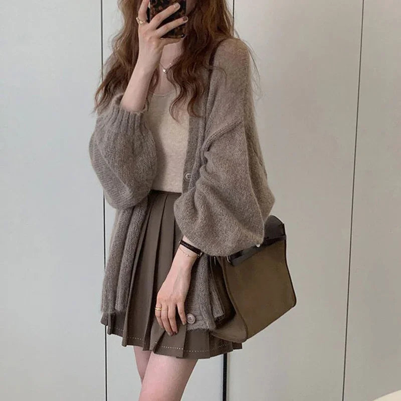 Loose Long Knit Cardigan – Casual Autumn Sweater