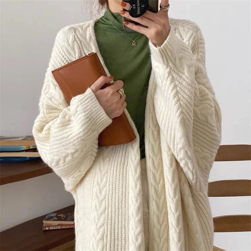 Casual Long Sweater Cardigan – Soft Comfortable Loose Knit