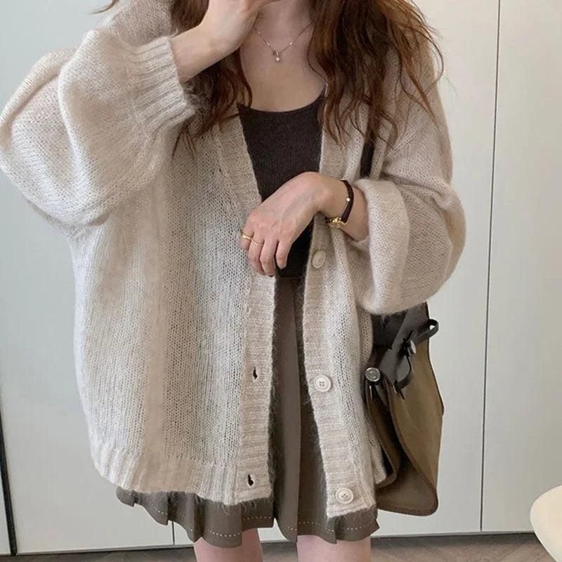 Loose Long Knit Cardigan – Casual Autumn Sweater
