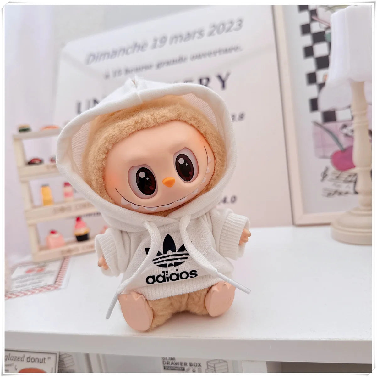Labubu Doll Clothes (15/17cm) – Hoodie & Pants Set